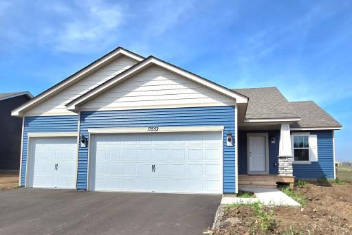 Welcome to our Bryant II floorplan! Photo is of actual home for sale, available for quick move-in! With 4 BR, 3.5 BA, a 3-car garage and 2242 sq ft over 3 fully finished levels!