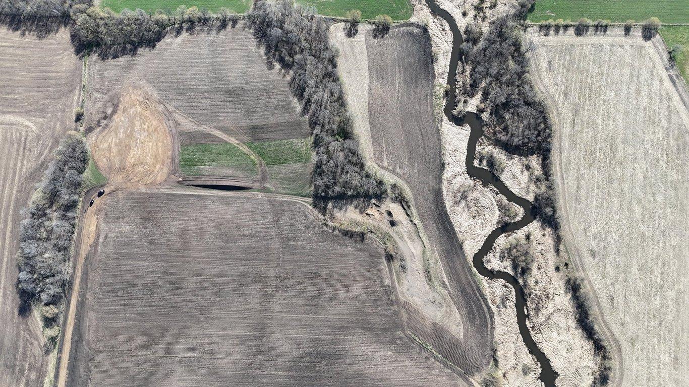 Overhead view of property