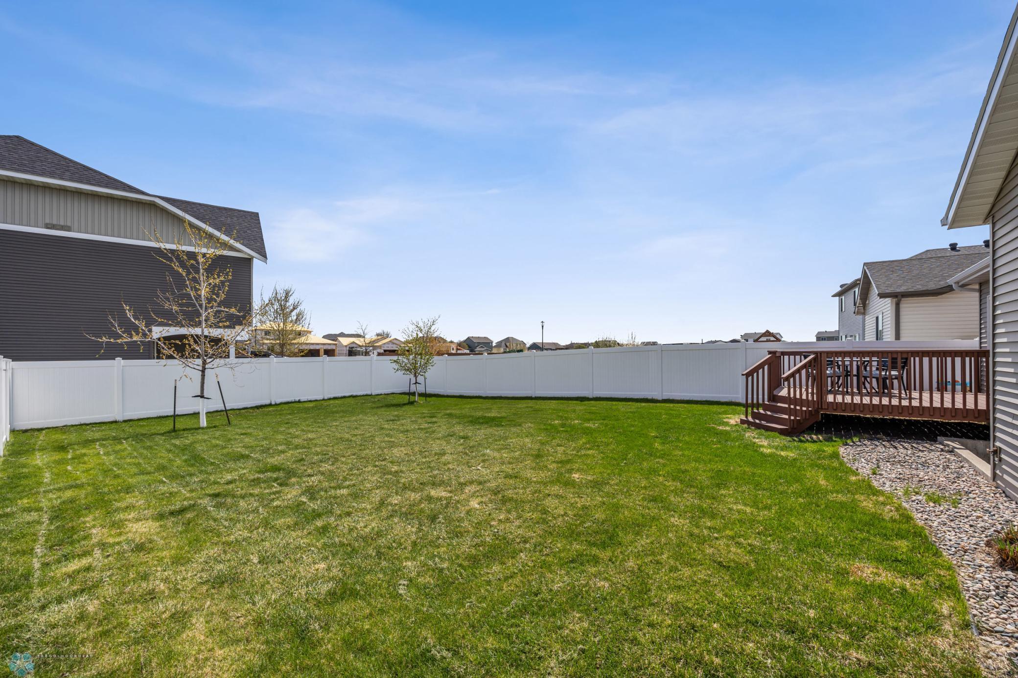 Fenced Yard with Sprinkler System