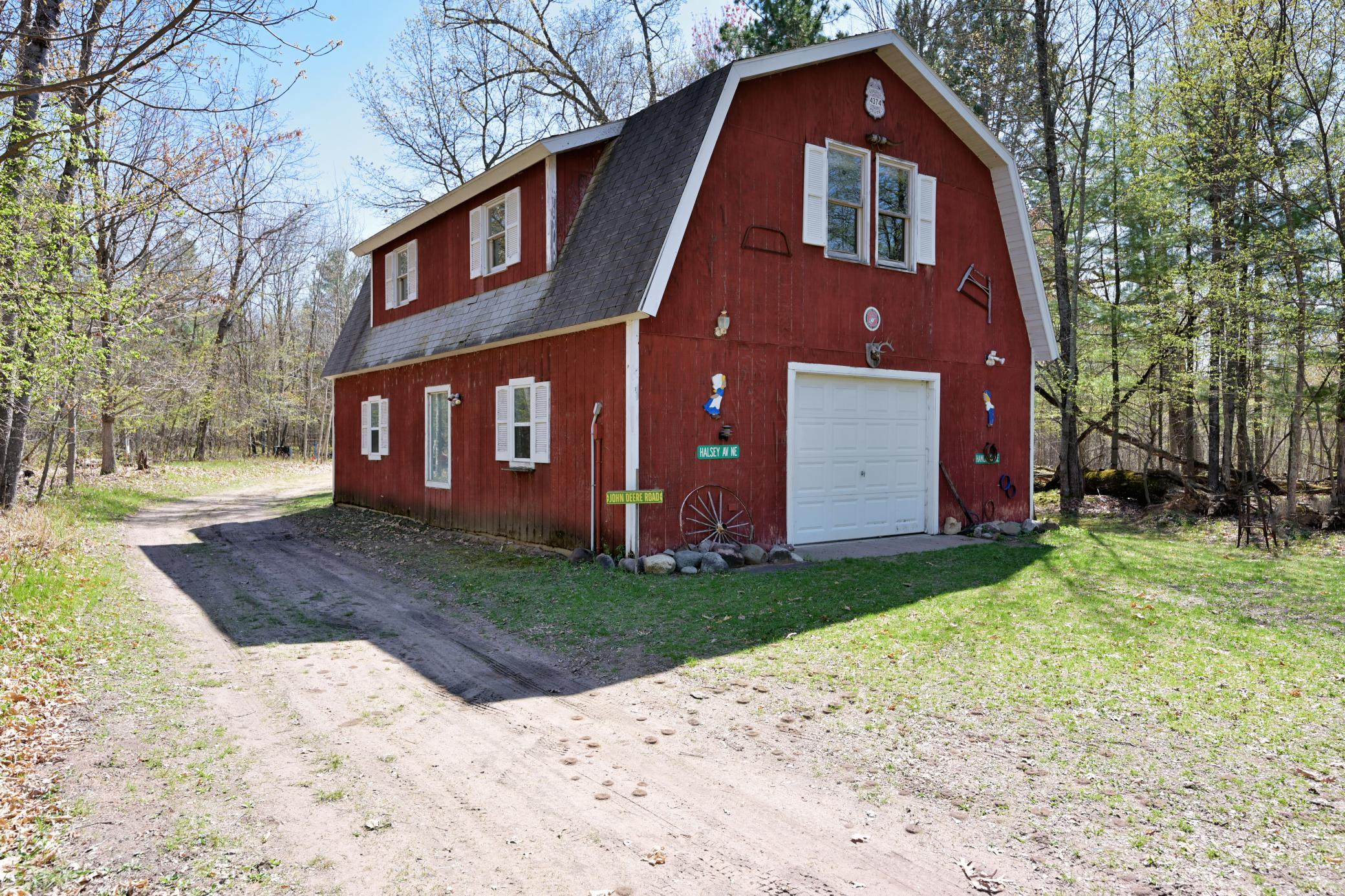 36'x24' barn provides ample room for boat, car, side-by-side, equipment storage as well as custom workshop/office space tailored to your needs