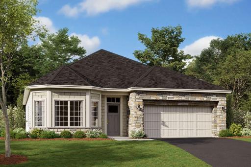Cedarwood exterior rendering shown. Color will vary.