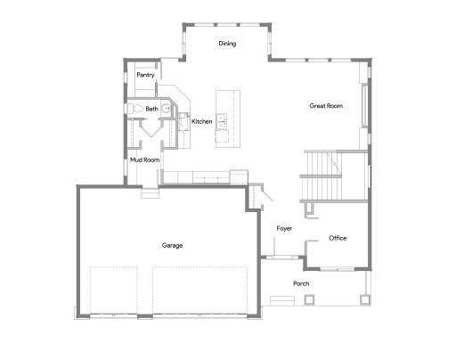 OneTenTen Homes Maverick - 14360 Acer Ave., Rosemount - Main Level Floorplan Rendering