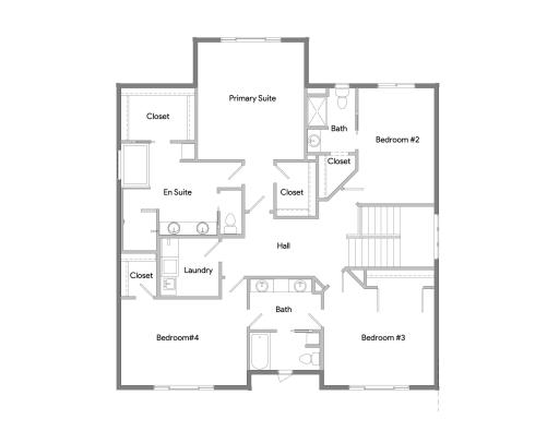 OneTenTen Homes Maverick - 14360 Acer Ave., Rosemount - Upper Level Floorplan Rendering
