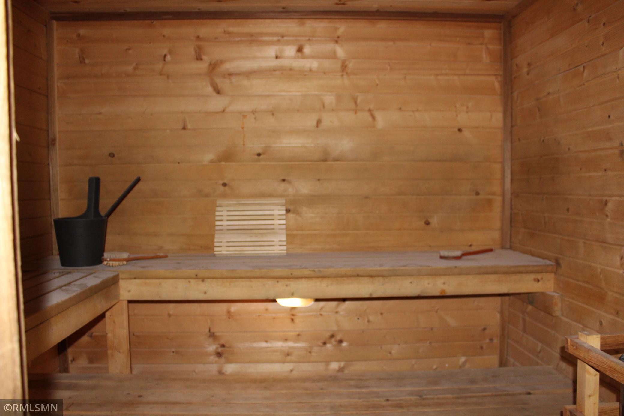Relax and unwind in the indoor sauna