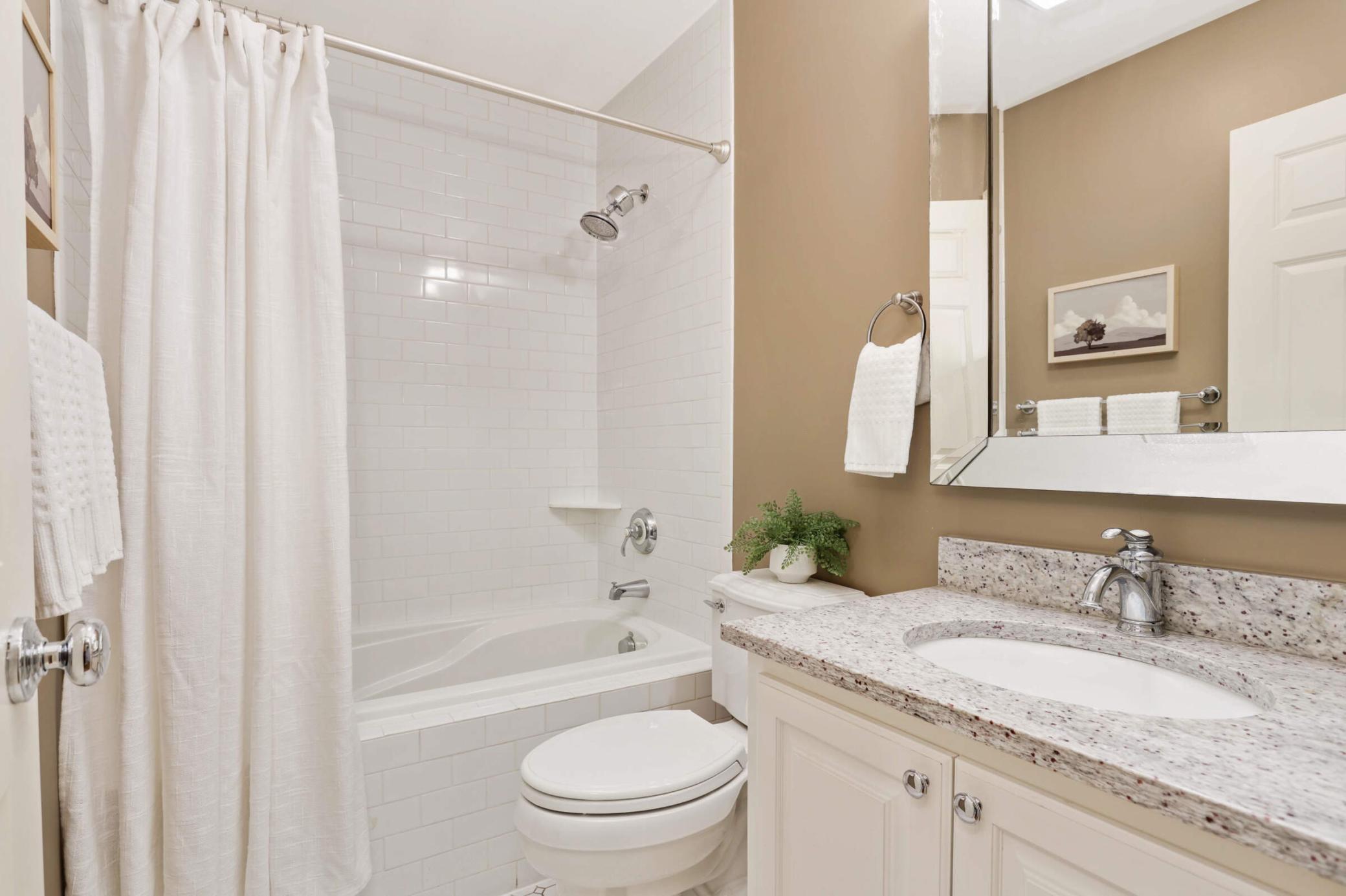 Enjoy a full bathroom on the main floor