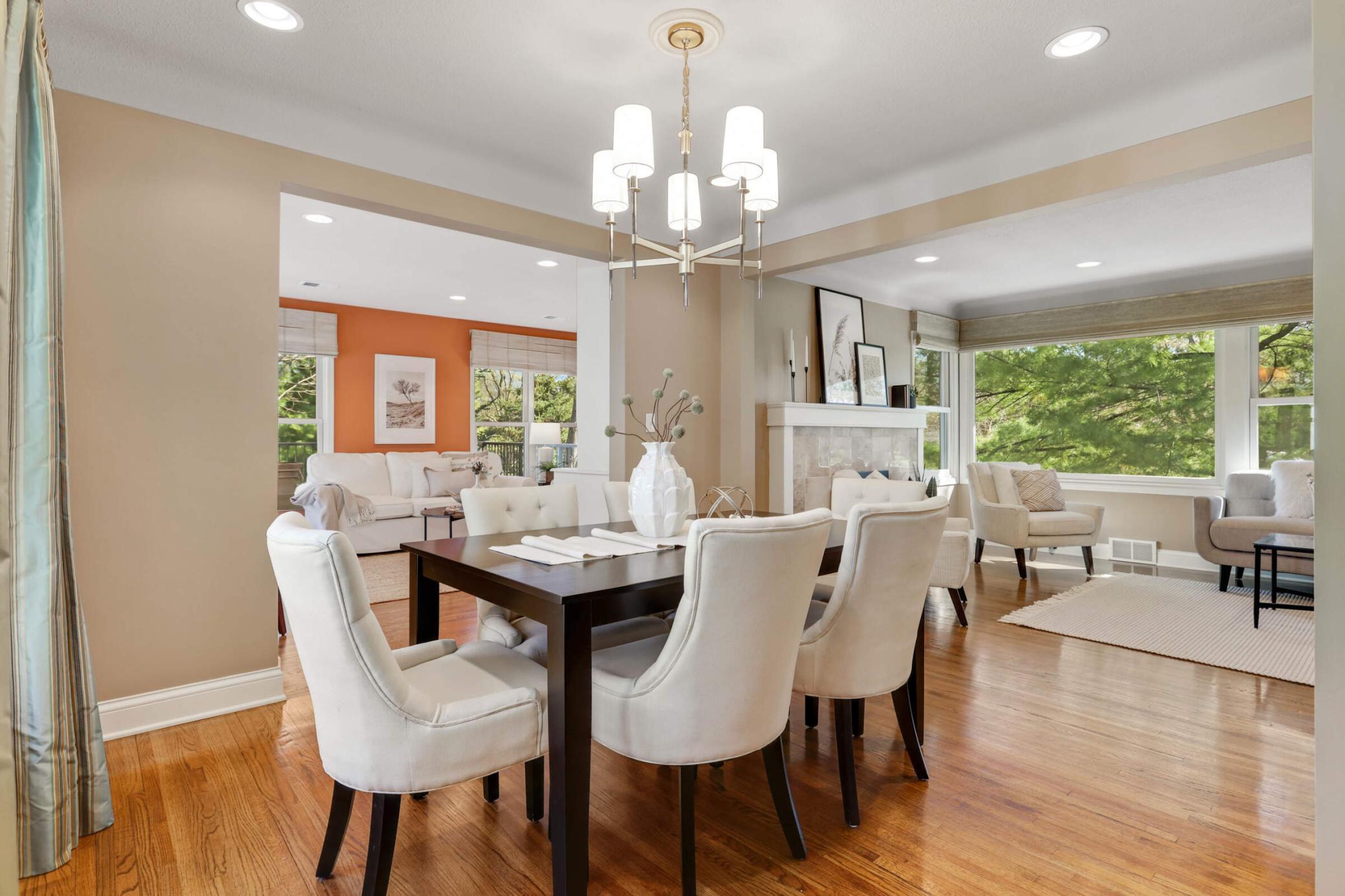 Designer details throughout - blinds, fixtures and colors.
