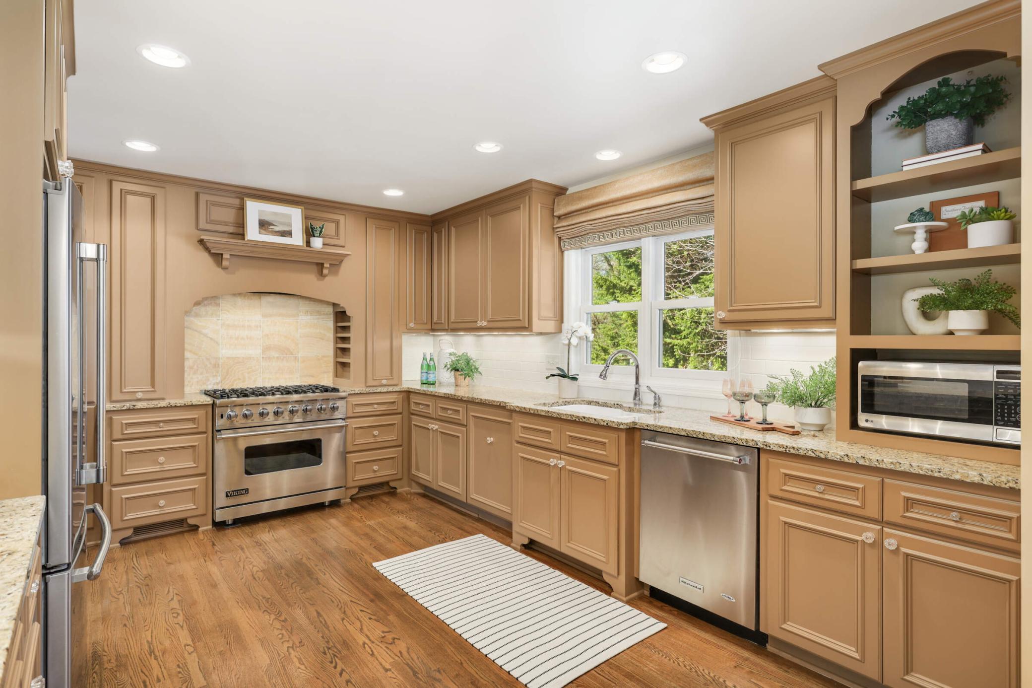 There is so much food prep space in this kitchen
