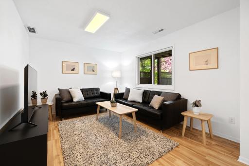 Lower level family room walks out to the back yard
