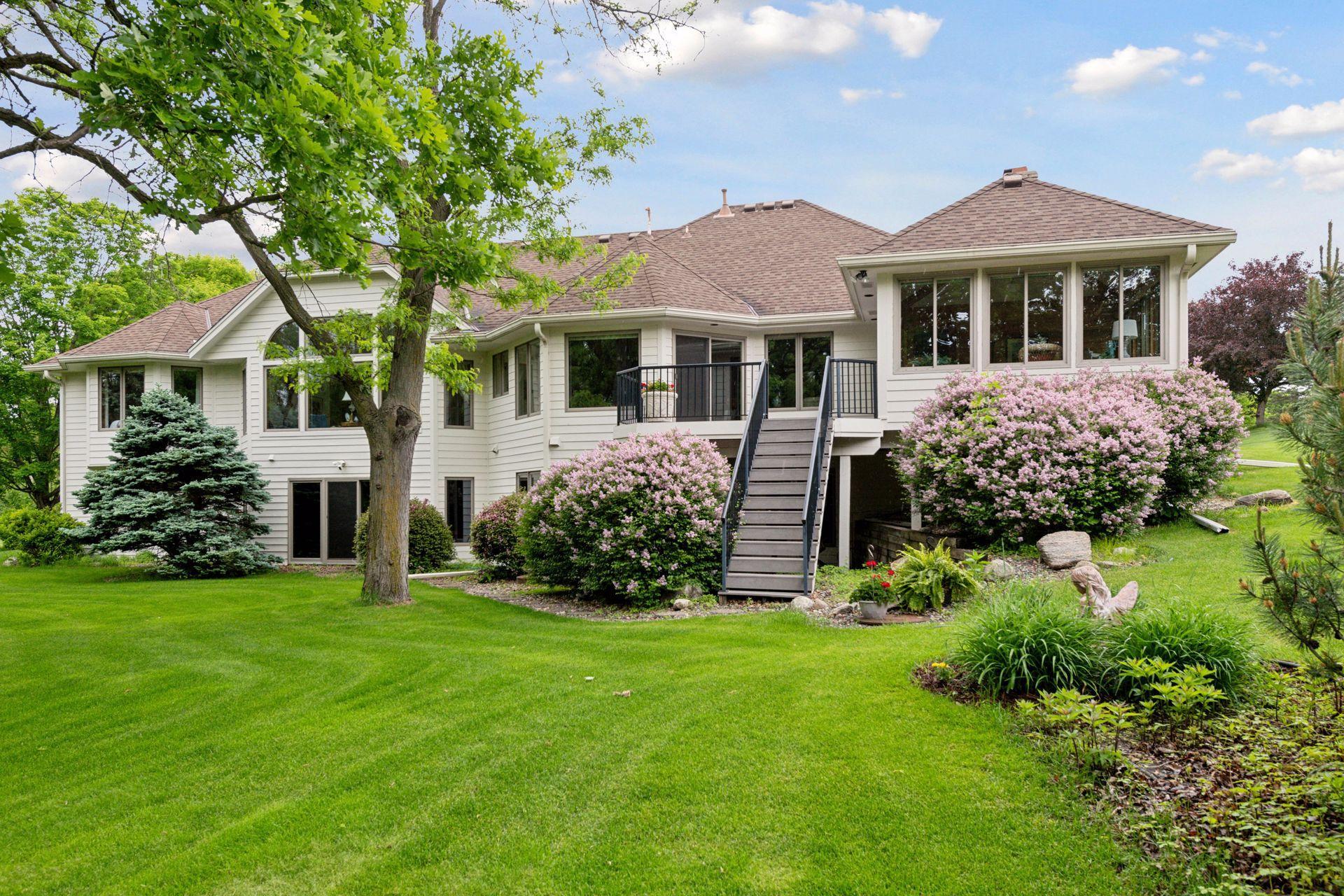 Lush landscaping and perennial gardens
