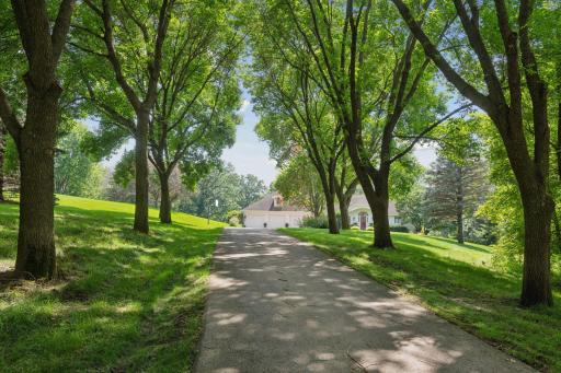 Idyllic approach to the home and property