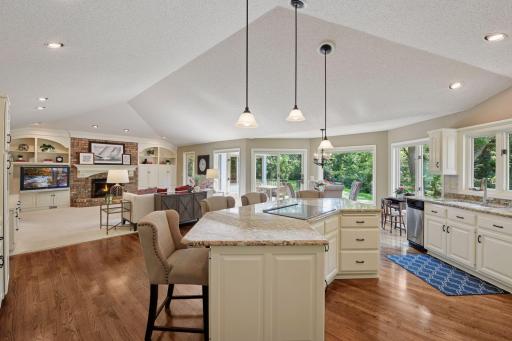 A wall of windows help to fill this main living area with natural light
