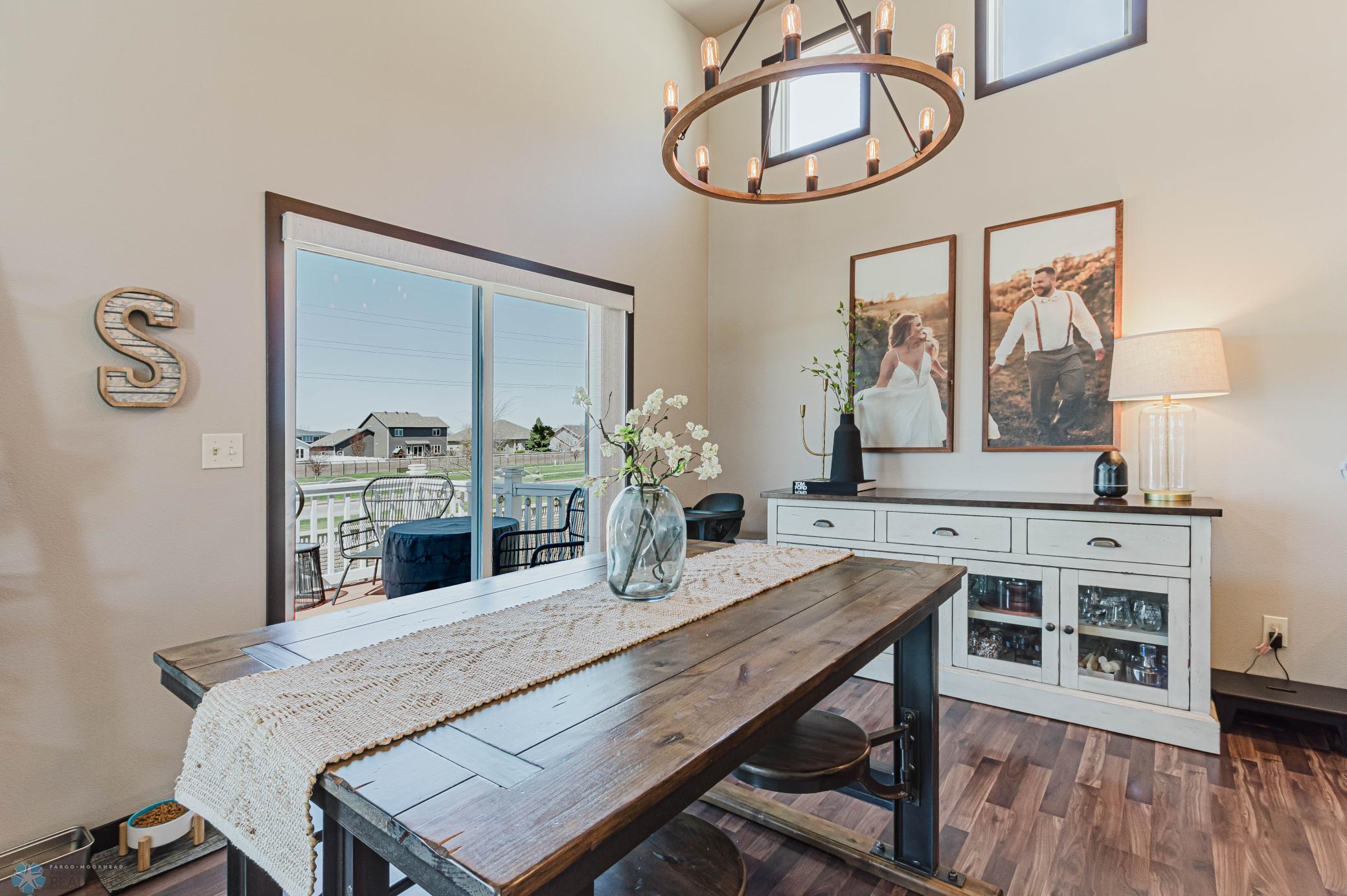 Dining with access to deck