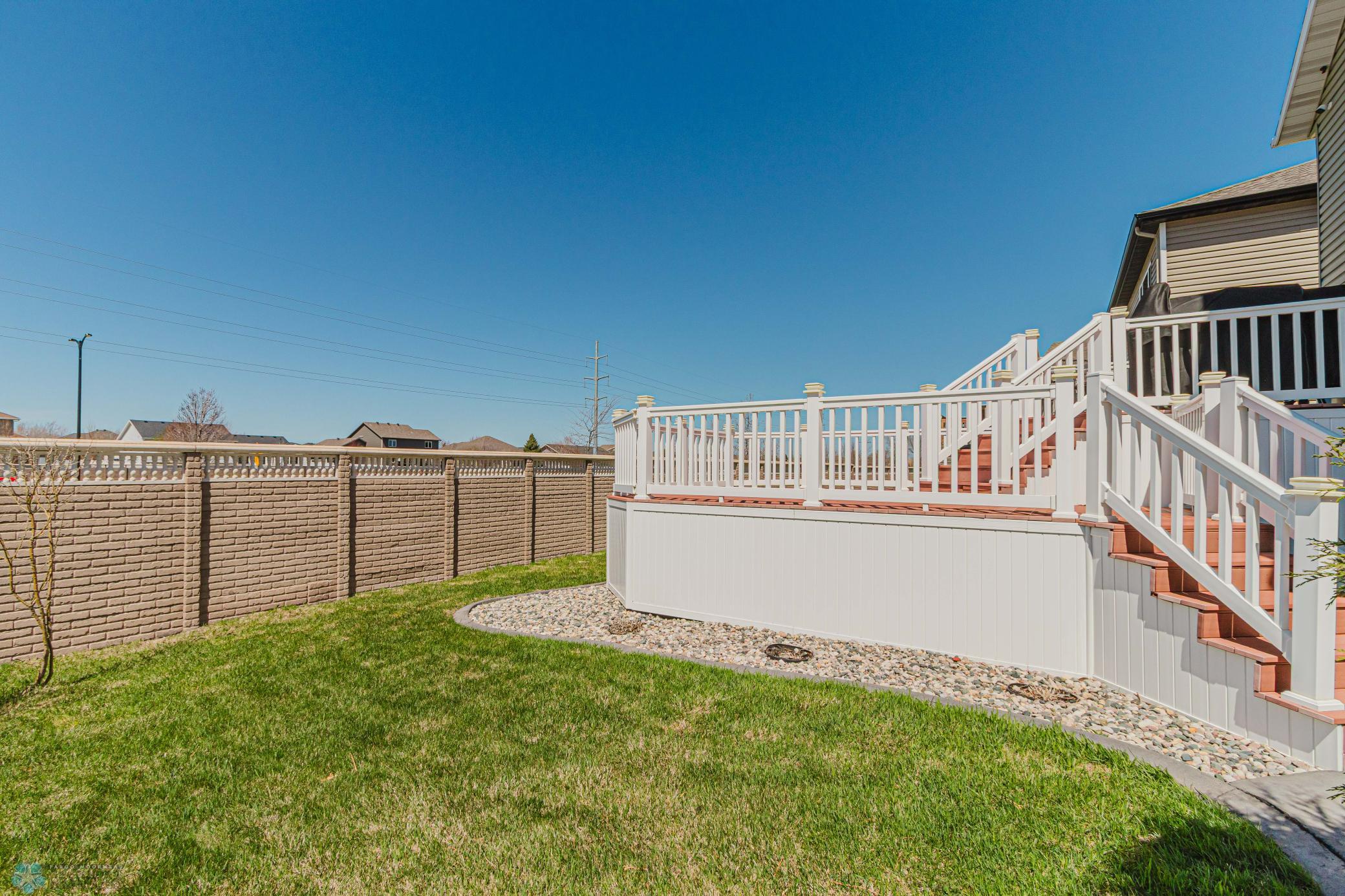 Stone privacy fence
