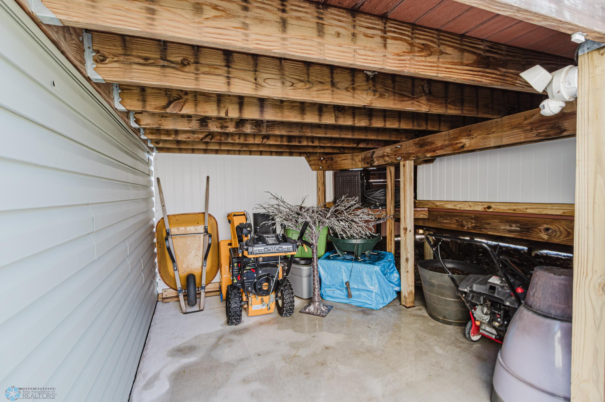 Locked storage under deck