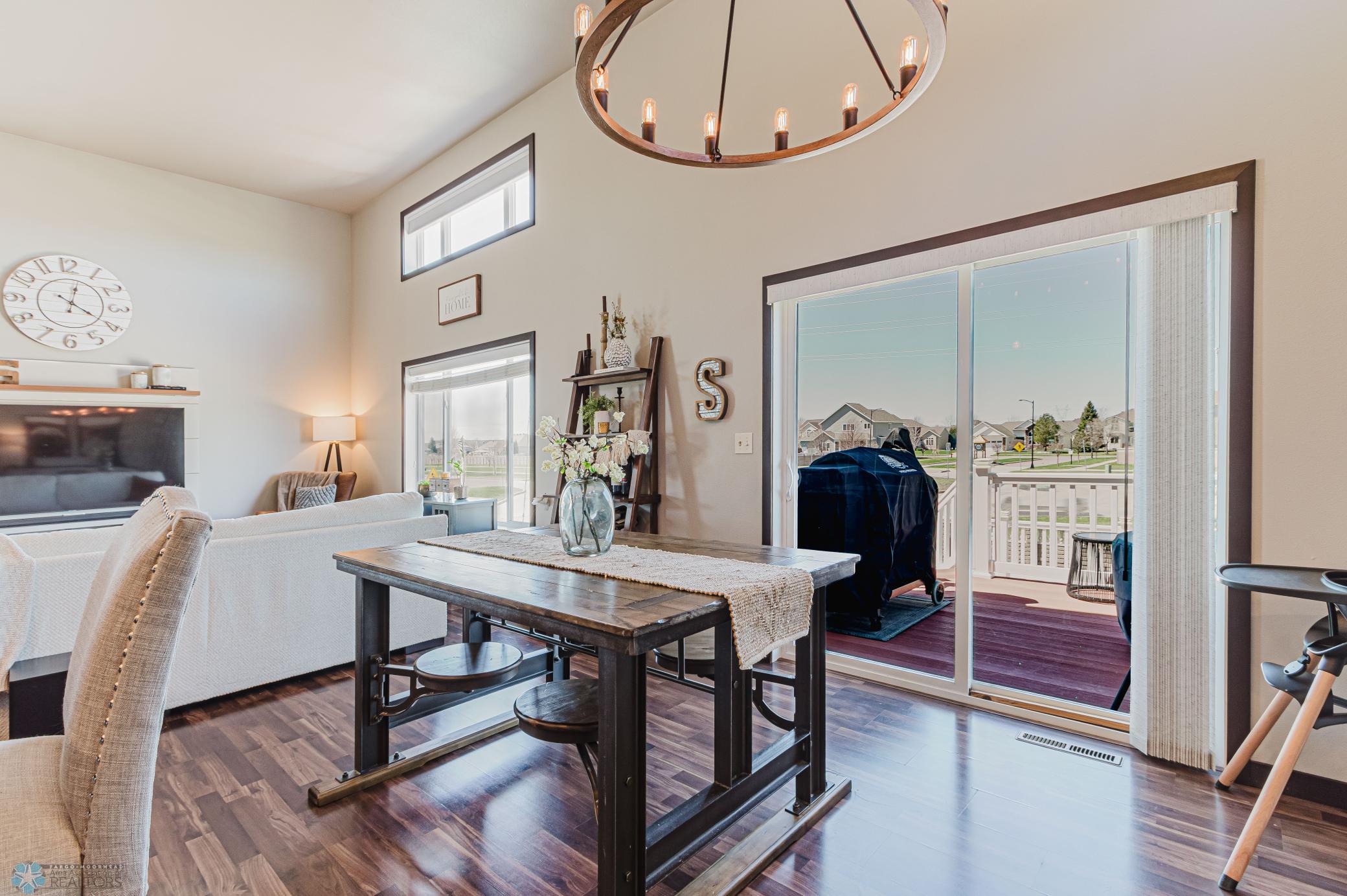 Dining with access to deck