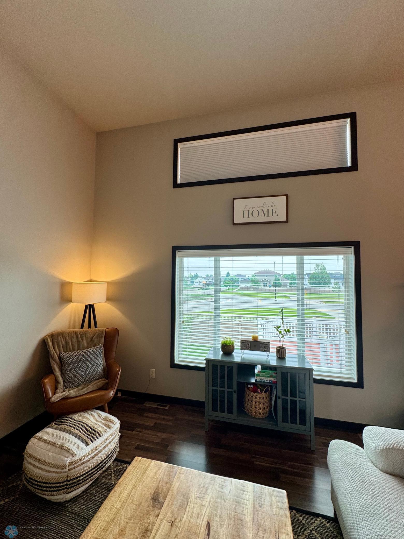 Check out the electronic blinds for high windows
