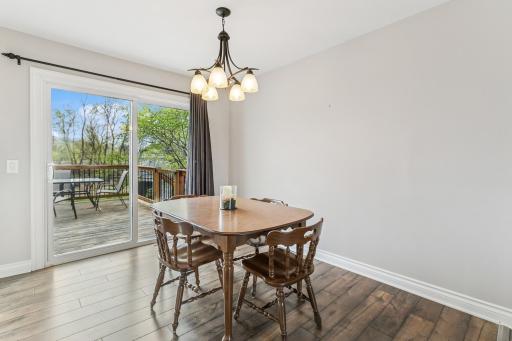 Slider to the large deck overlooking the backyard~
