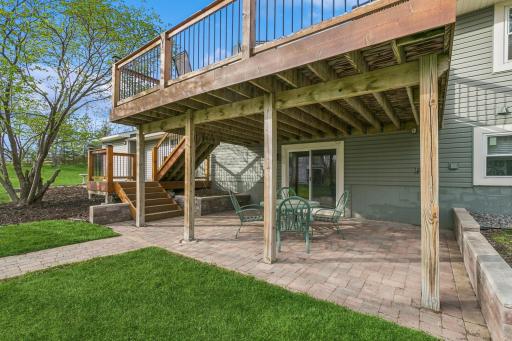 Beautiful patio over looking the backyard~