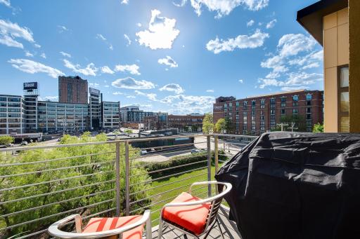 One of 2 balconies with awesome views! This one is plumbed with a gas line for your grill!