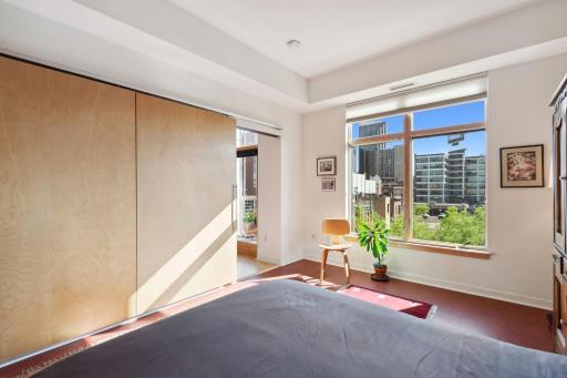 Lots of sunlight and cool sliding doors!