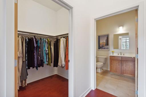 Big walk in closet in the second bedroom!