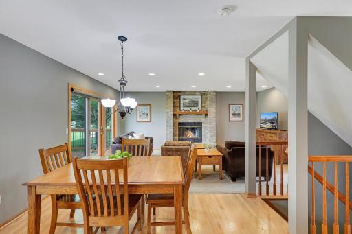 Large glass doors off the family room leads to a gorgeous deck while allowing in tons of natural light!