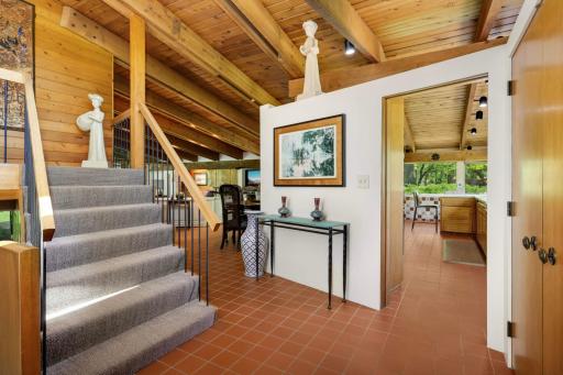 Wide and easy stairs to upper and lower levels for ease of access.