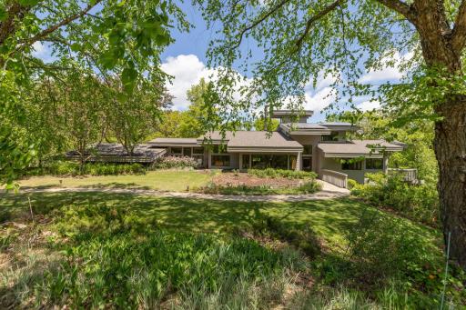 Custom built home designed to harmoniously blend into the surroundings