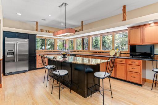 Stunning custom island granite