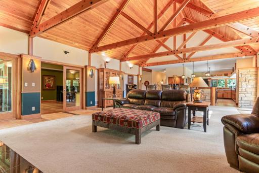 Douglas Fir beams and tongue & groove ceiling