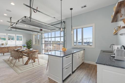 Beautiful dining room space directly looking out to the lake.