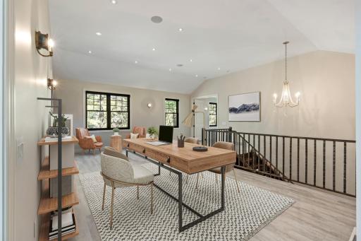 Spacious loft with flexible layout - perfect for a home office.