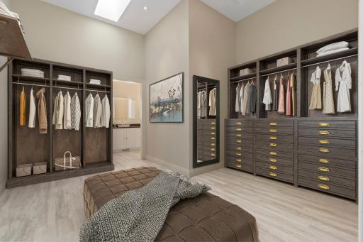 Primary Bedroom Closet (this photo is virtually staged there is not a built-in closet system)