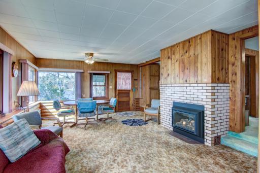 Gas fireplace in the DR/LR space has a heat complement.
