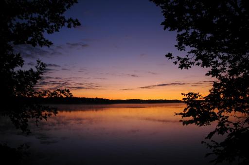 This beautiful sunset photo was taken by one of the owners from shore!