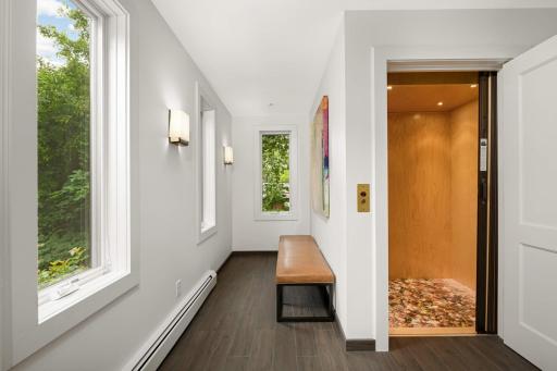 A newer 3 floor addition houses the full house elevator