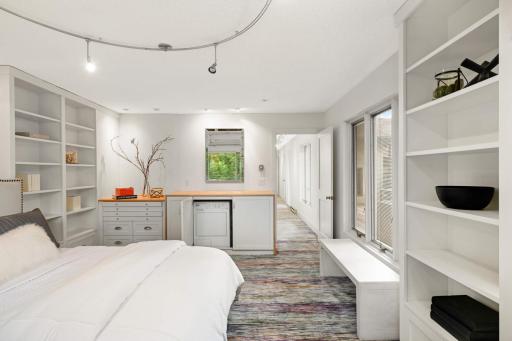 The room can double as a studio/office and has a built-in laundry