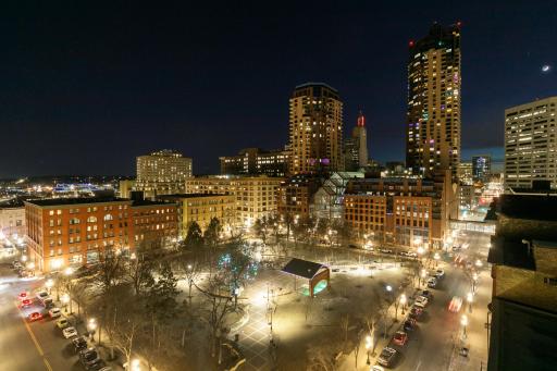 Enjoy the view of Mears Park, CSH Fields, and the beautiful skyline.