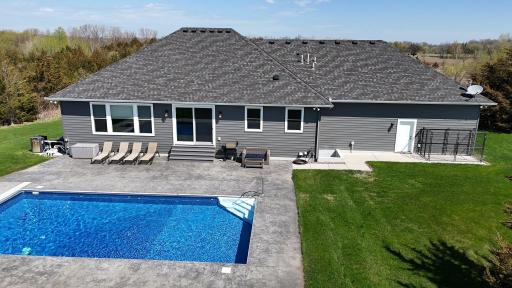 Back View Of Home And Swimming Pool