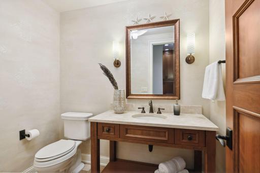 Additional powder room.
