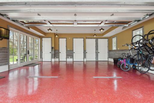 Oversized two car garage.
