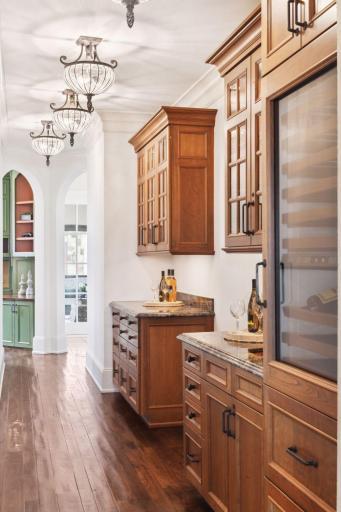 Adjacent to the kitchen...