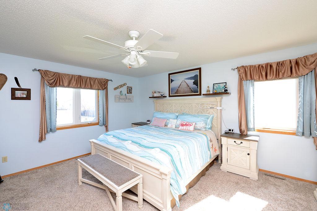 Spacious primary bedroom