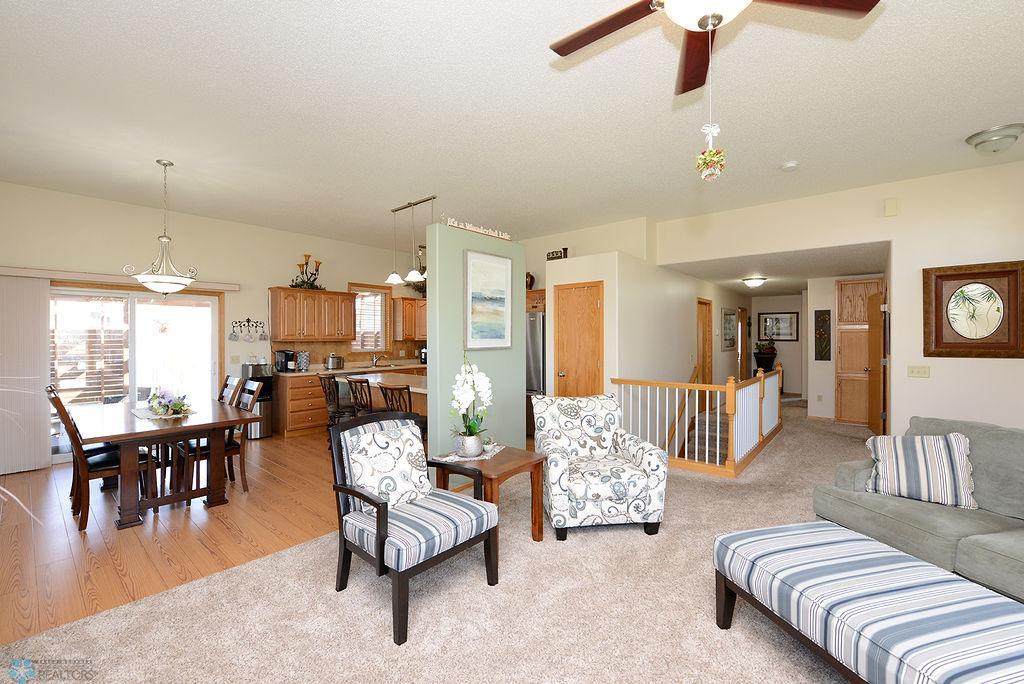 Living room to kitchen/dining