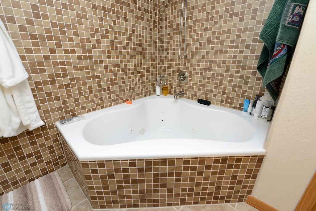 Basement bath whirlpool tub