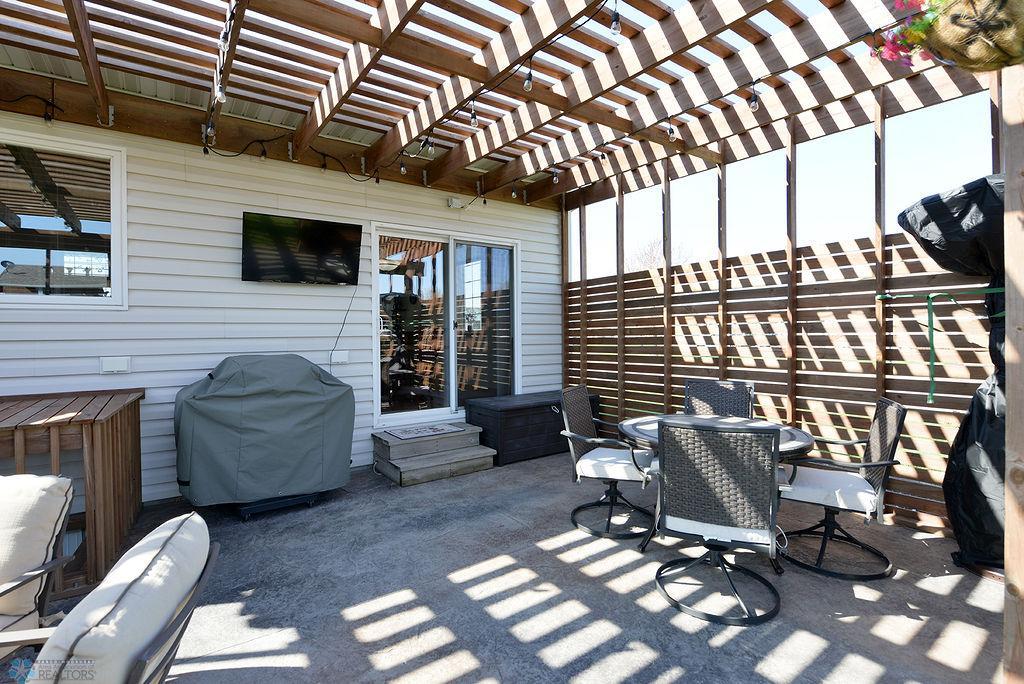 Stamped concrete patio