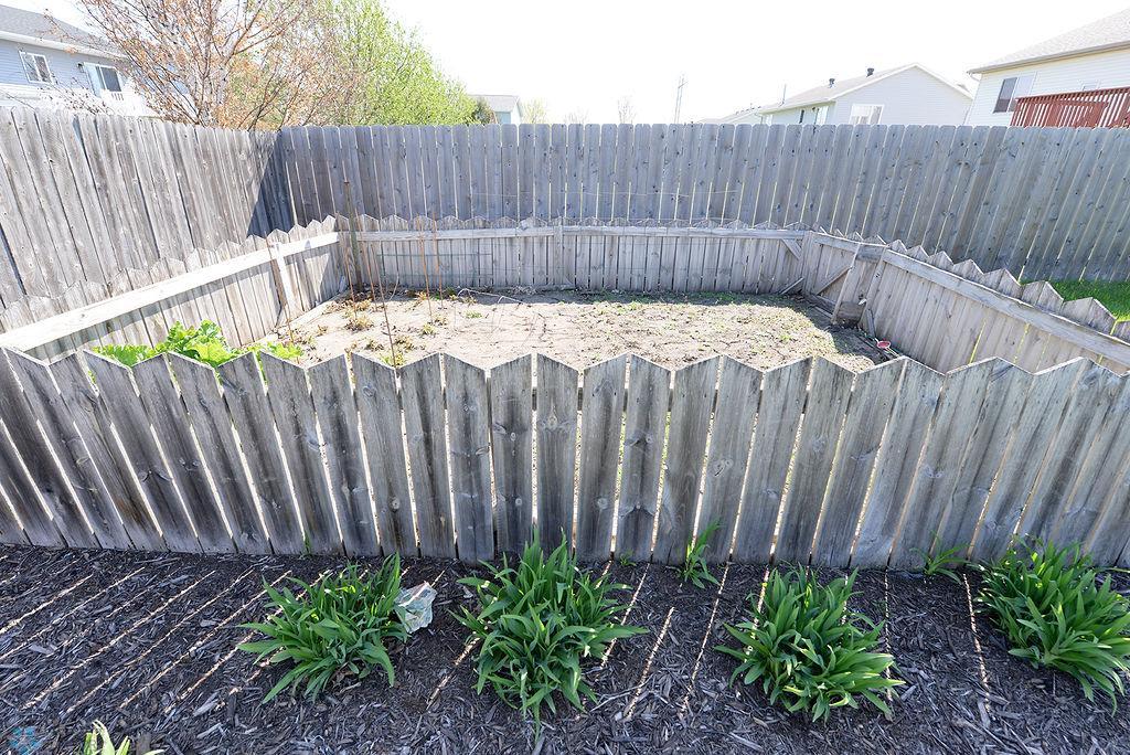 Backyard garden area