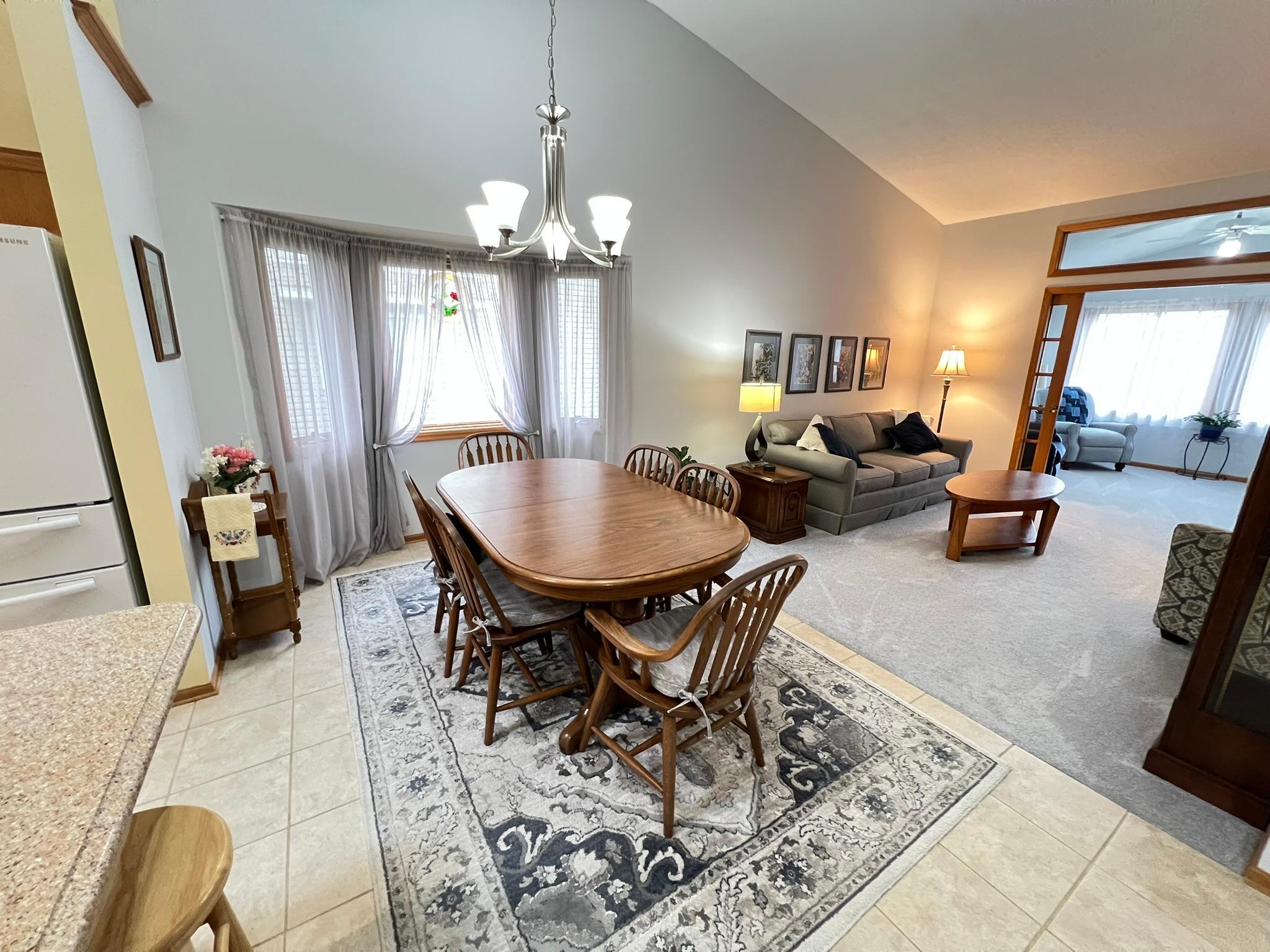 Ceramic tile dining area