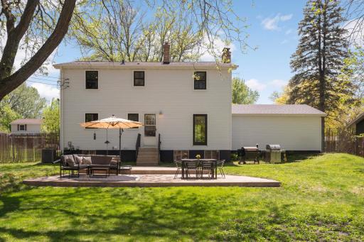 Large fence yard with patio area. In the supplements you will find a plan that the seller's had designed for a screen porch and landscaping