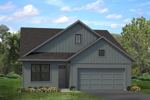 Stunning front Elevation with Black windows